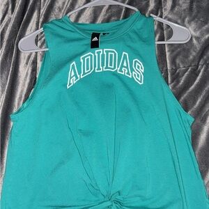 Adidas Teal Cropped Tank Top